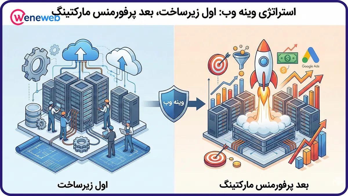 استراتژی وینه وب اول زیرساخت، بعد پرفورمنس مارکتینگ