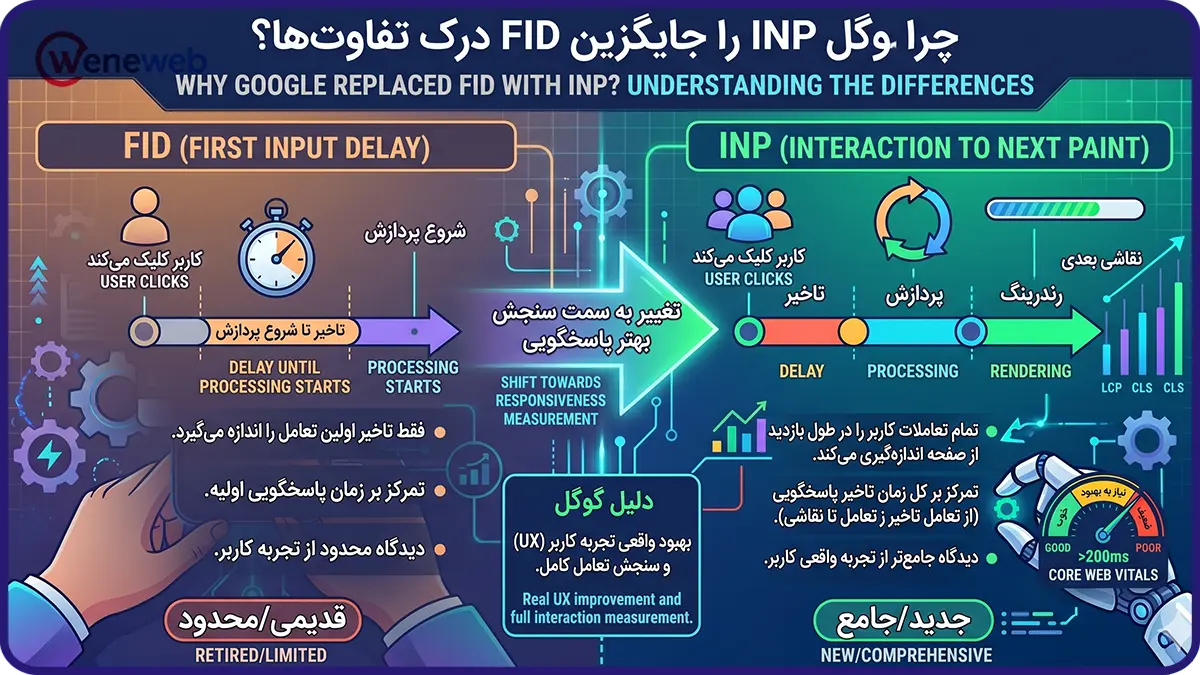 چرا گوگل INP را جایگزین FID کرد؟ (درک تفاوتها)