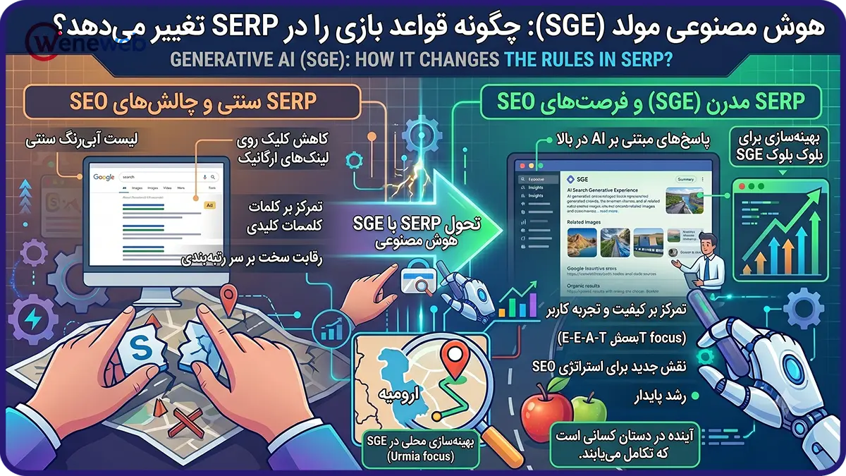 هوش مصنوعی مولد (SGE) چگونه قواعد بازی را در صفحه نتایج جستجو (SERP) تغییر میدهد؟