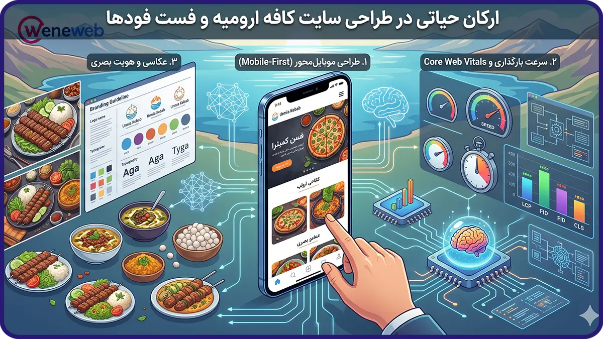 ارکان حیاتی در طراحی سایت کافه ارومیه و فست فودها