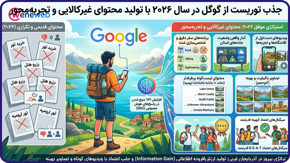 جذب توریست از گوگل با تولید محتوای غیرکالایی و تجربهمحور