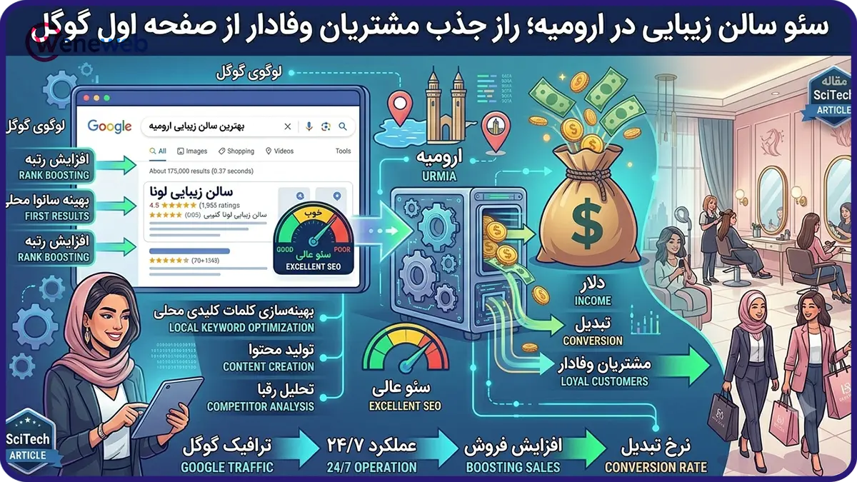سئو سالن زیبایی در ارومیه؛ راز جذب مشتریان وفادار از صفحه اول گوگل