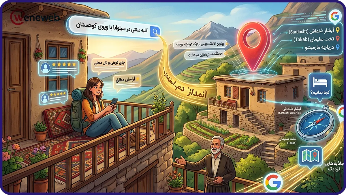 دیجیتال مارکتینگ بومگردی و لوکال سئو اقامتگاه در روستاهای آذربایجان غربی