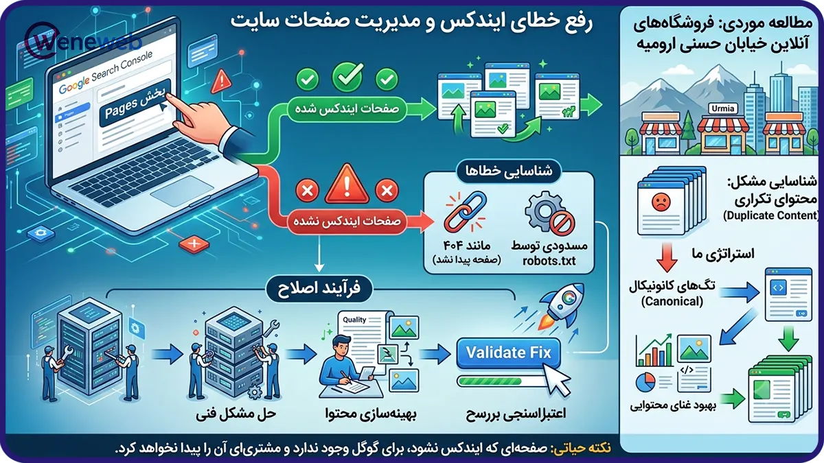رفع خطای ایندکس و مدیریت صفحات سایت چگونه است؟